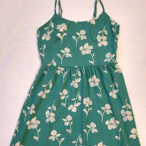 Teal and white floral sundress